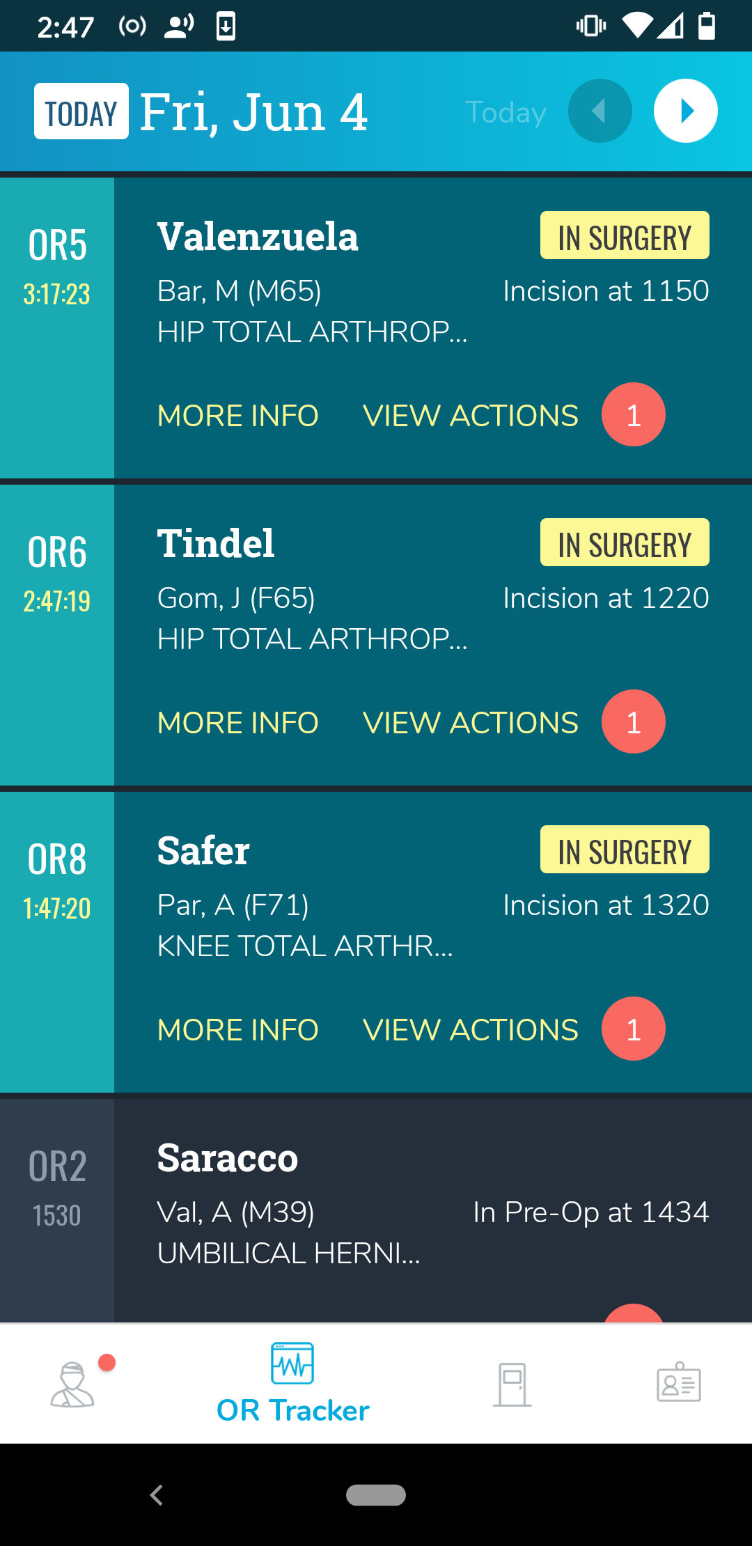 Case Actions (Android)