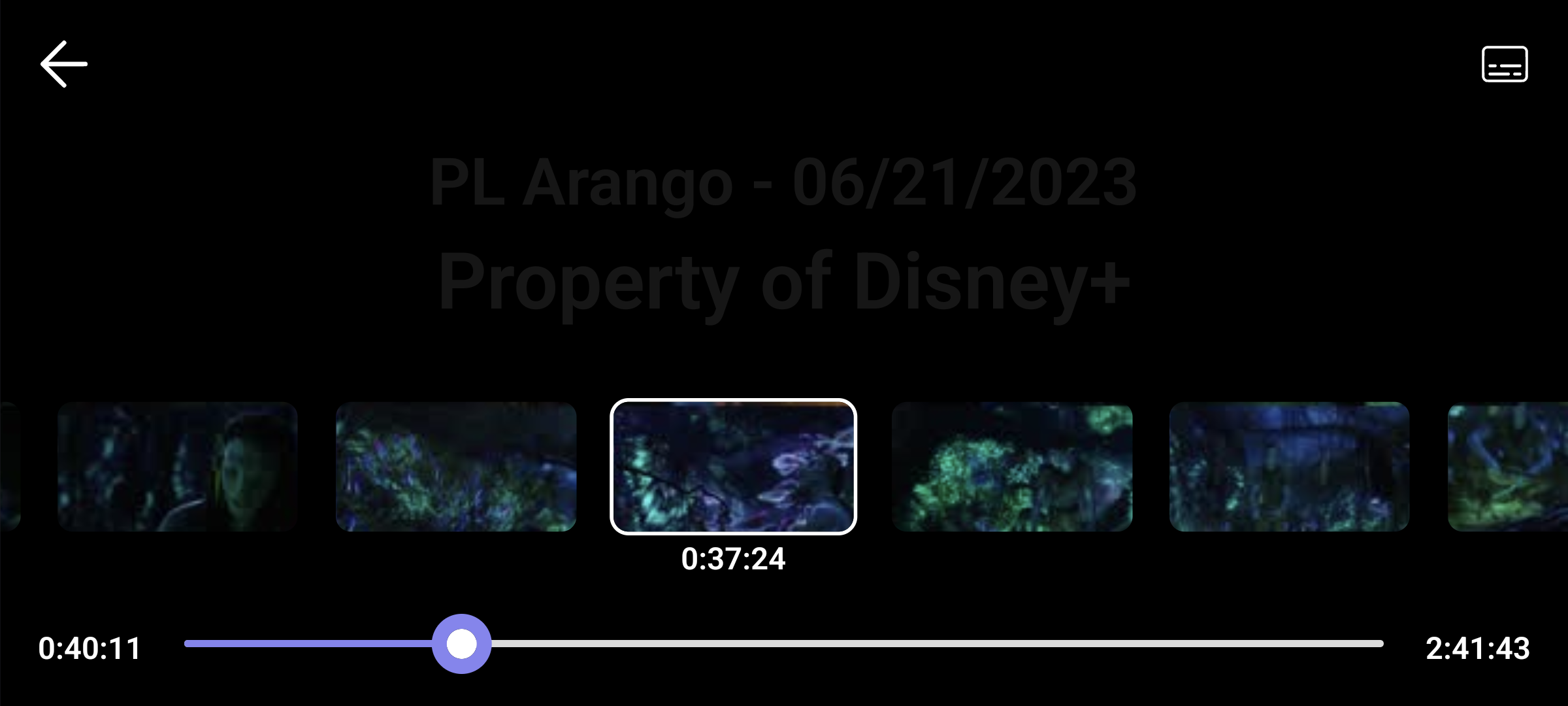 Mobile Video Player with Thumbnails